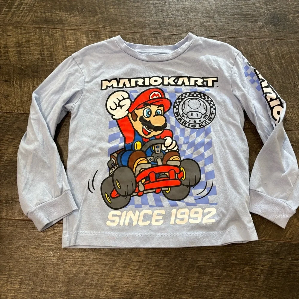 Gap kids Mario Kart Kids Long Sleeve Shirt - Blue